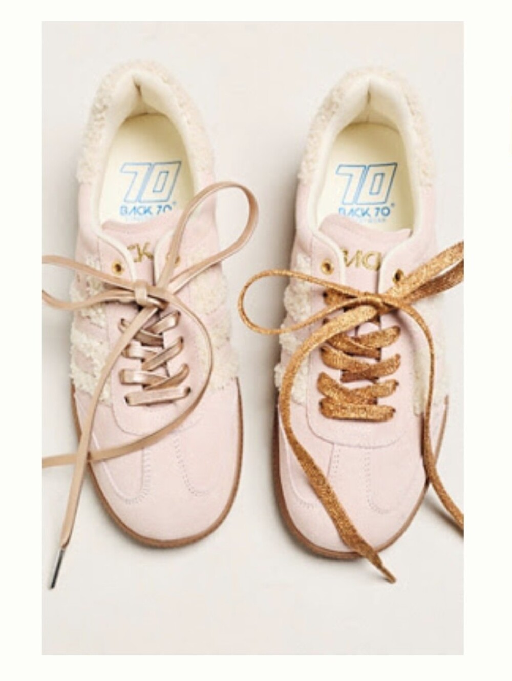 Anthropologie Metallic Set Of 2 Shoelaces In Tinsel Shine Brand New With Tags